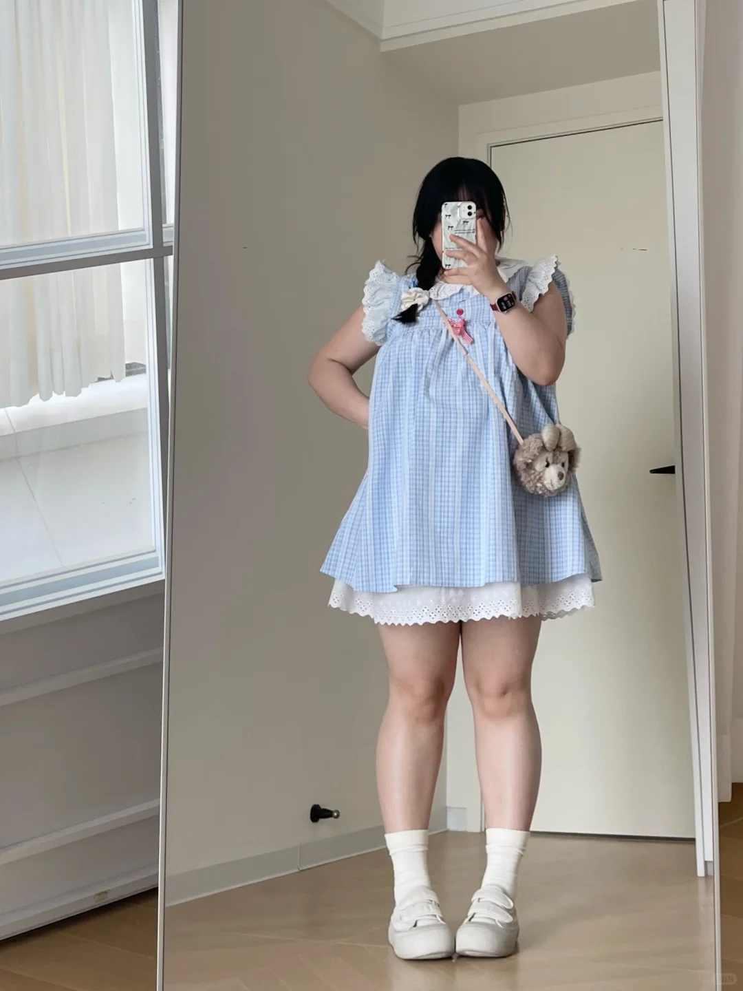 160斤大码穿搭 肉肉女生夏日小清新穿搭