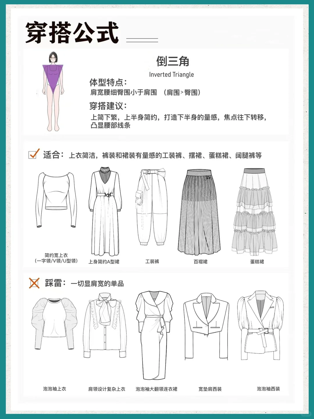 不同身材的穿搭公式来啦～