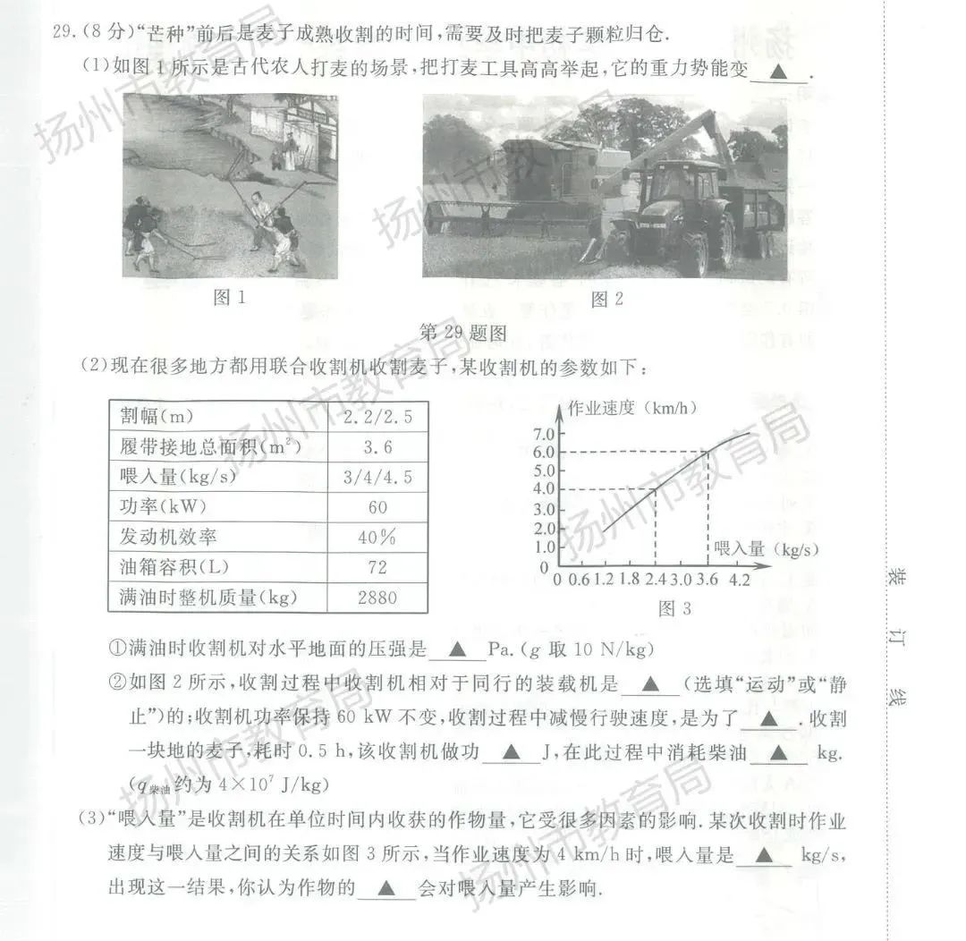 【中考真题系列】2023江苏扬州中考物理真题(有答案) 第7张