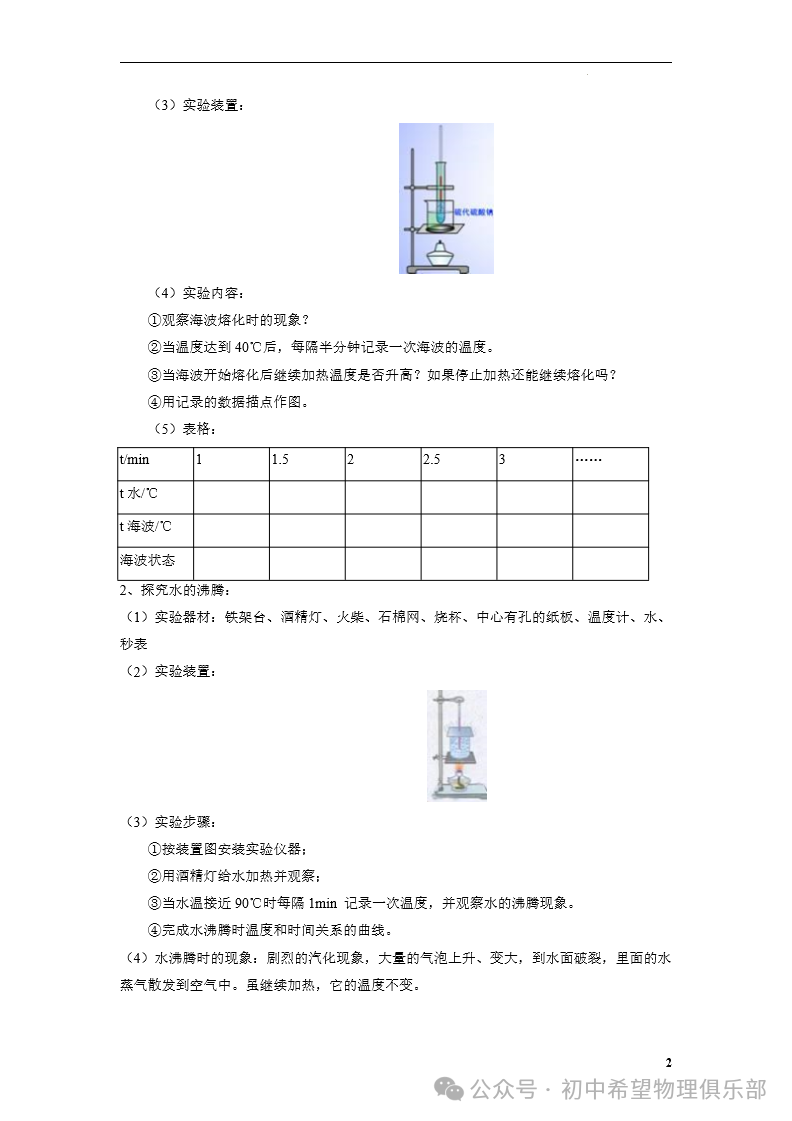 中考物理专题02 物态变化 第2张