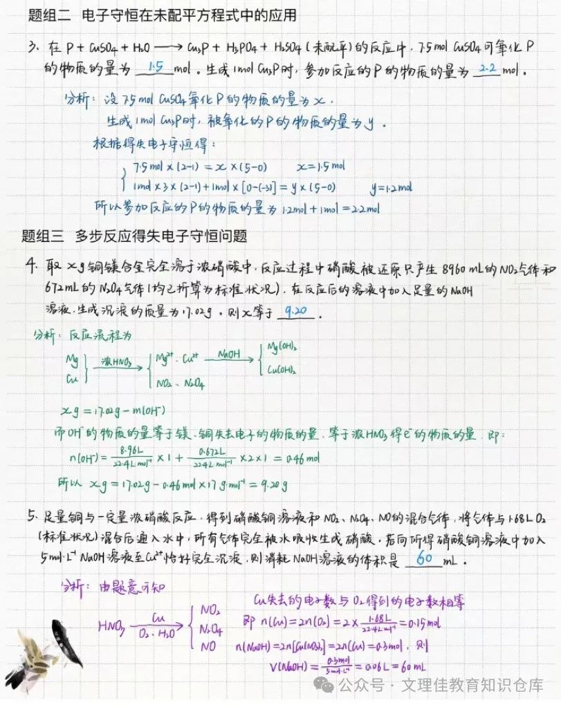 高考化学技巧总结3——电子守恒法计算及应用 第2张