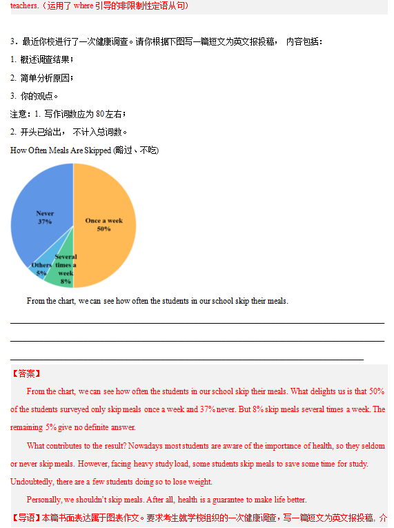 2024年高考英语书面表达答题模板17 图表作文 第8张