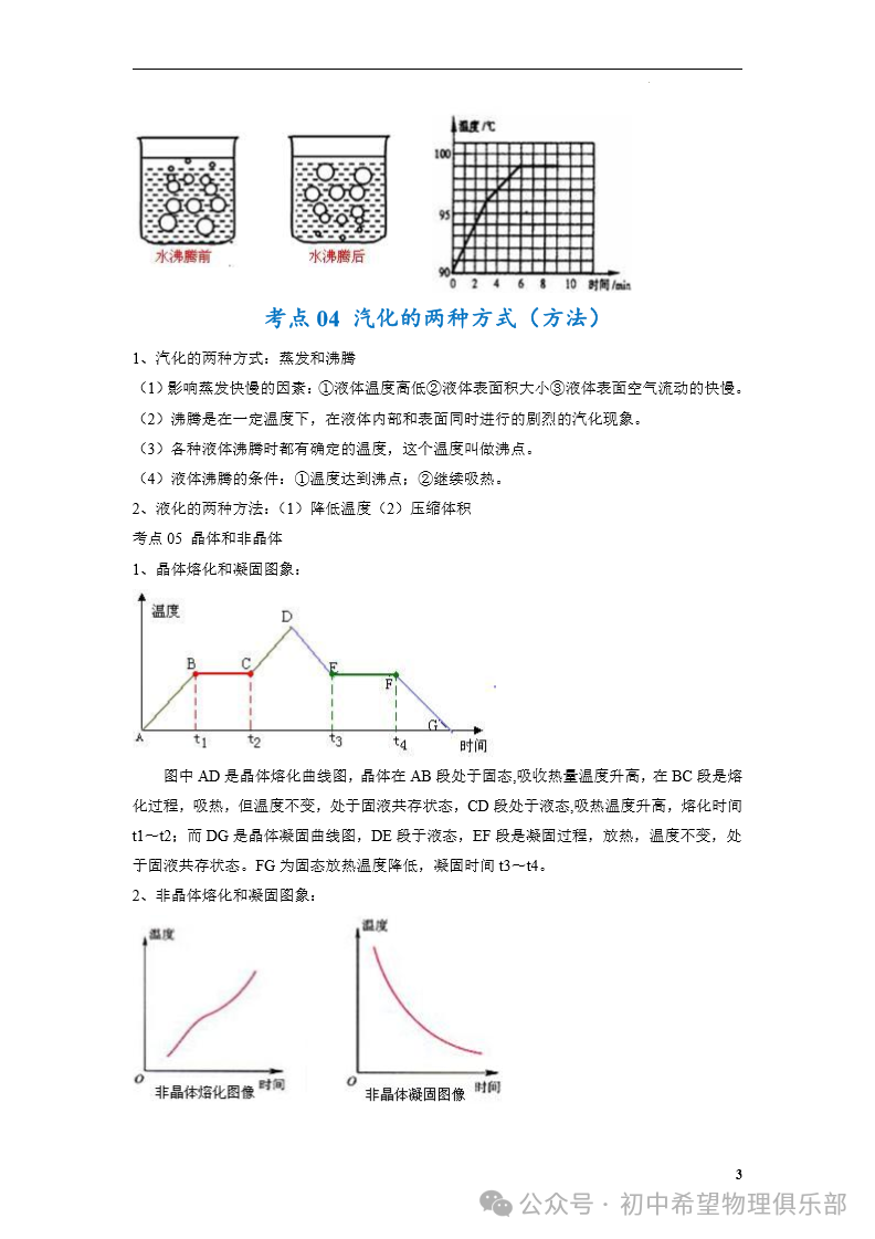 中考物理专题02 物态变化 第3张