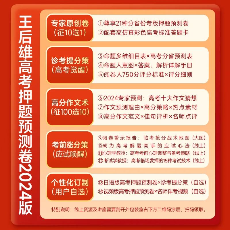 连续多年押中高考题!2024年《王后雄高考押题卷》预定开始! 第3张