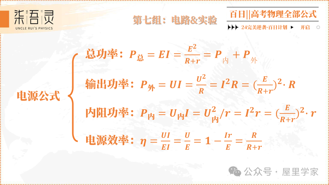 高考物理 | 2024版高中物理公式总结 第34张