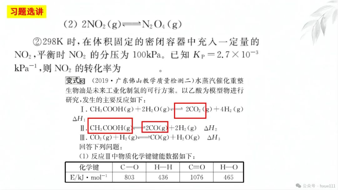 2024高考二轮化学反应原理综合题探究PPT免费下载 第40张