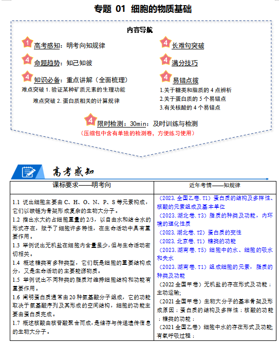 2024年高考生物【热点·重点·难点】专练,打印一份练熟了,孩子想不上90+都难!(新高考专用) 第3张