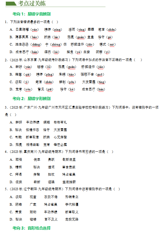 2024年中考语文第一轮复习(PPT课件+配套讲义+配套练习),全面巩固提升,收藏打印给孩子,考试轻松突破120分! 第15张