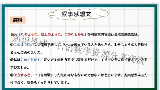 高考日语作文:叙事感想专题作文  课件 第15张