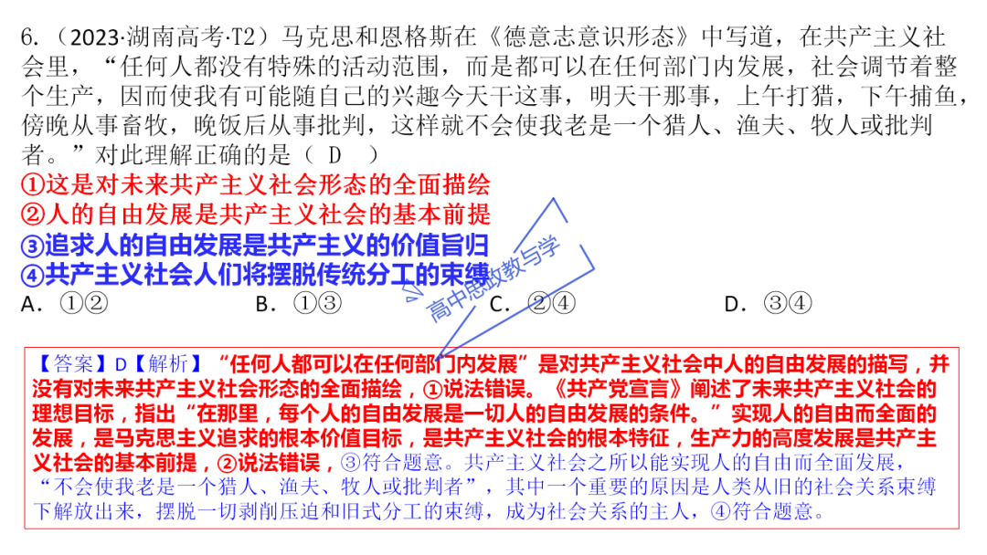 从高考真题看必修一《中国特色社会主义》的命题方向与备考复习 第20张