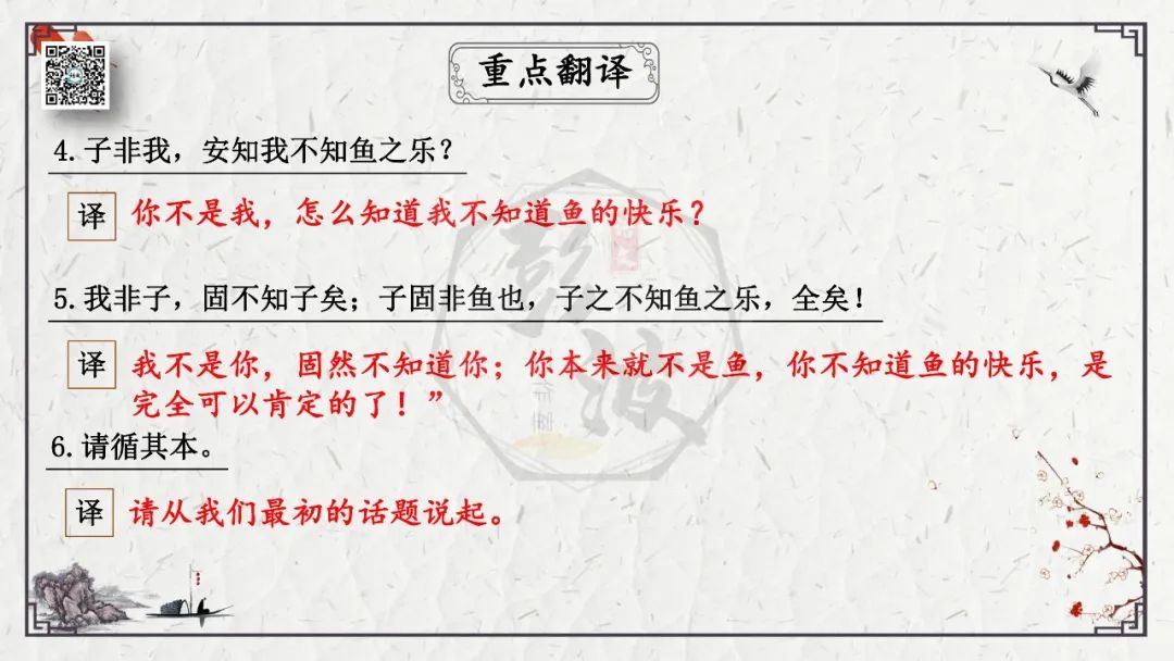 【中考专项复习课件】文言文40篇-26《庄子与惠子游于濠梁之上》 第14张