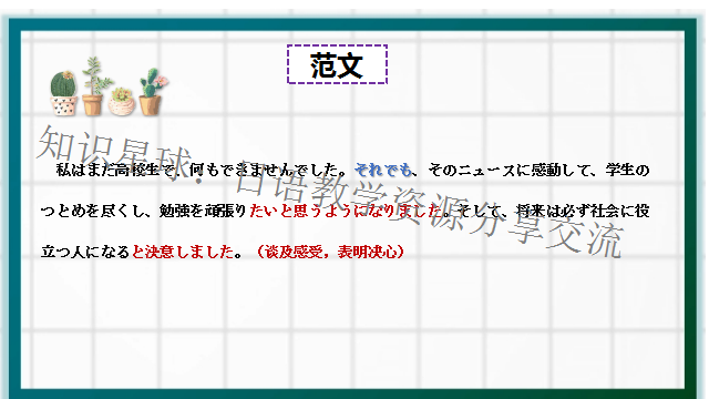 高考日语作文:叙事感想专题作文  课件 第22张