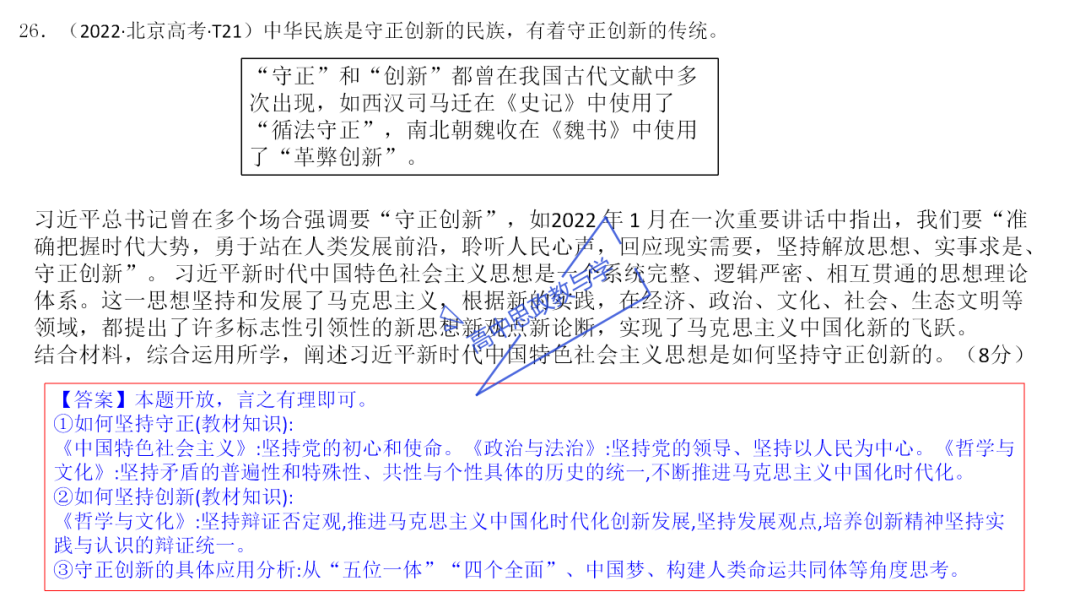 从高考真题看必修一《中国特色社会主义》的命题方向与备考复习 第69张