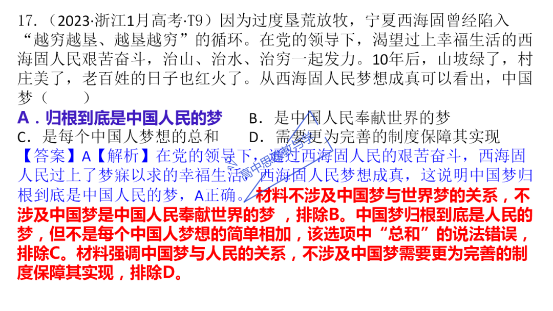 从高考真题看必修一《中国特色社会主义》的命题方向与备考复习 第57张