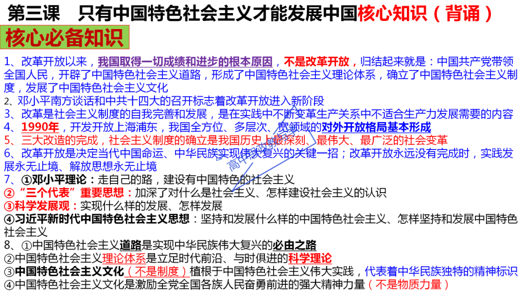 从高考真题看必修一《中国特色社会主义》的命题方向与备考复习 第37张