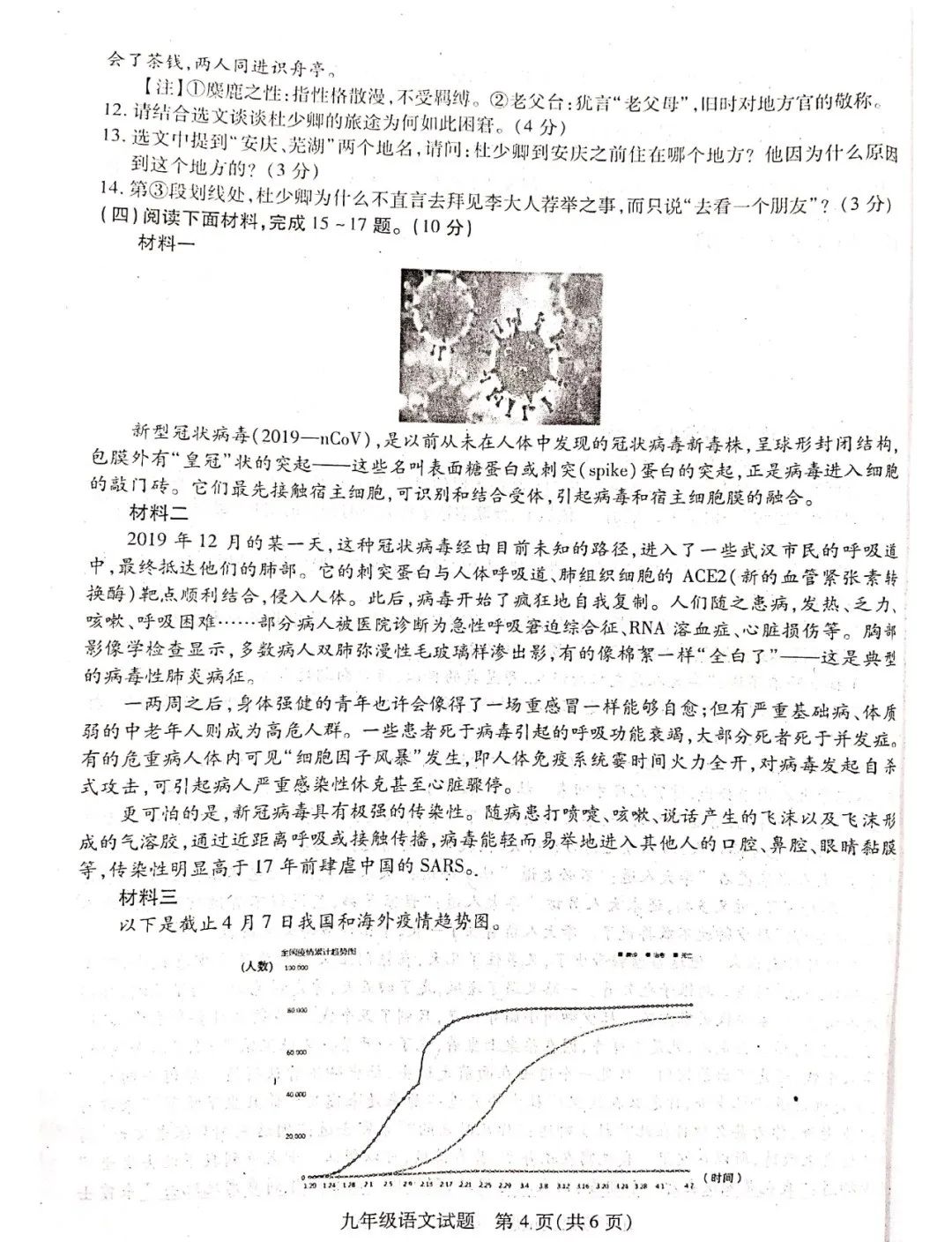 2020徐州铜山+睢宁+邳州中考一模语文+数学+英语+物理+化学试卷+答案 第4张