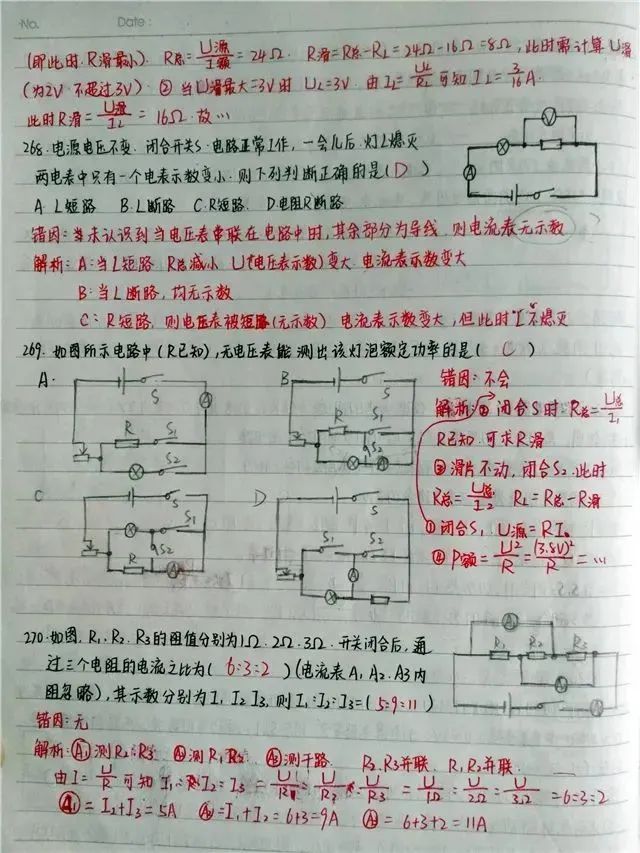 中考学霸物理错题集,跟着学霸一起学,考前提分见效快! 第10张