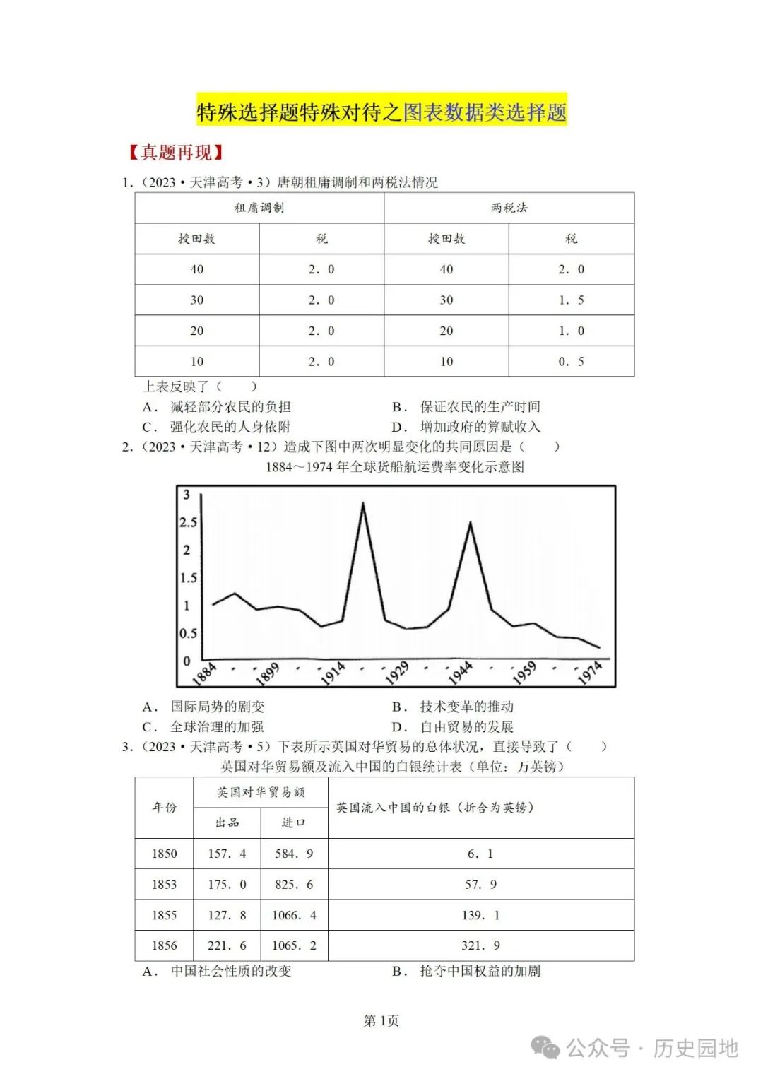 授之以渔 | 2024届高考历史选择题解题技巧和方法:特殊选择题特殊对待【课件+专项训练】 第35张