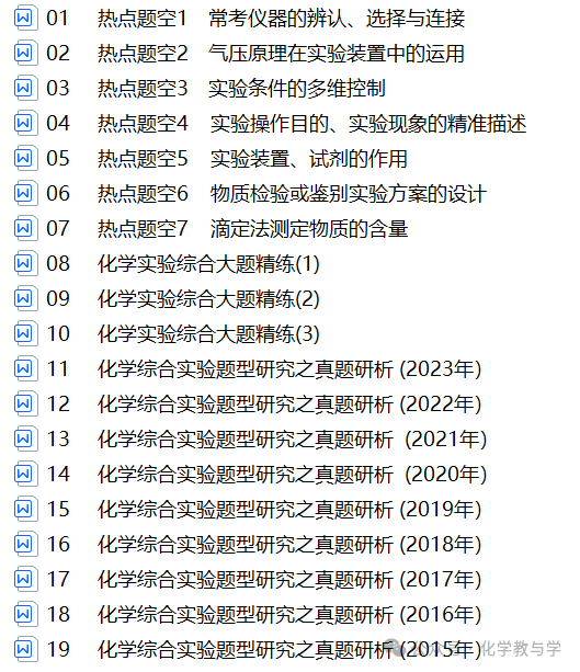 高考化学二轮||化学实验综合大题逐空突破 第2张