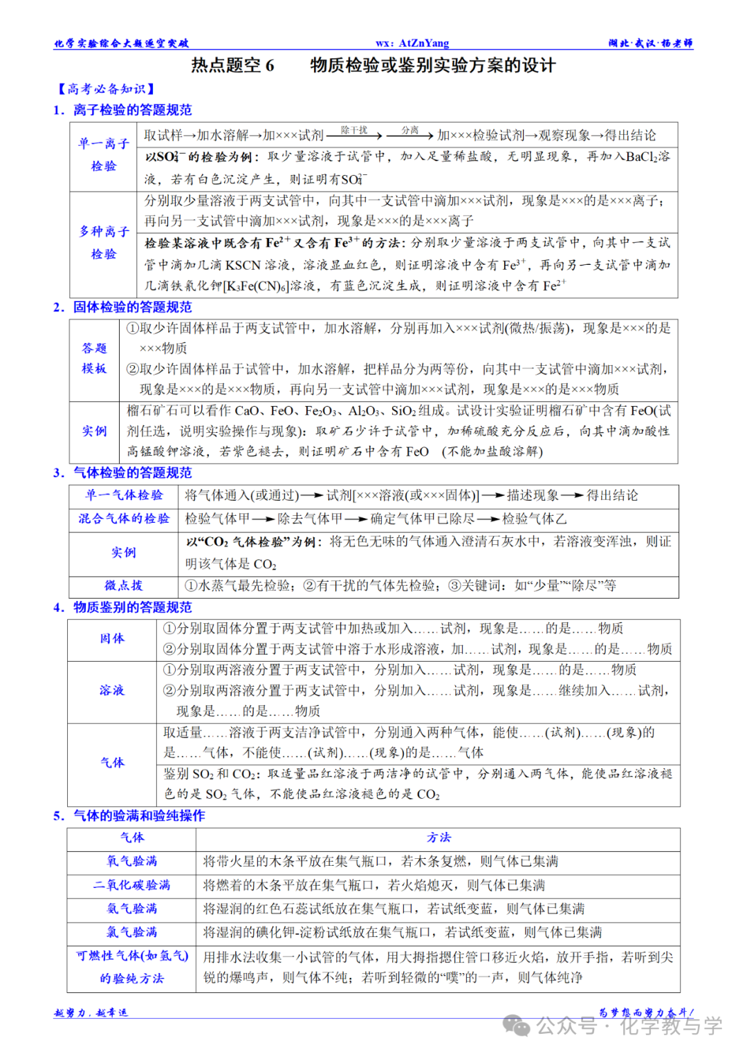 高考化学二轮||化学实验综合大题逐空突破 第15张