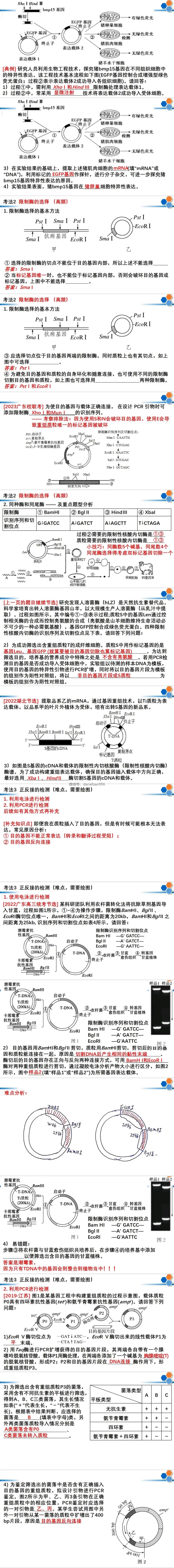 高考预测:基因工程的高频考点与情景分析 第2张