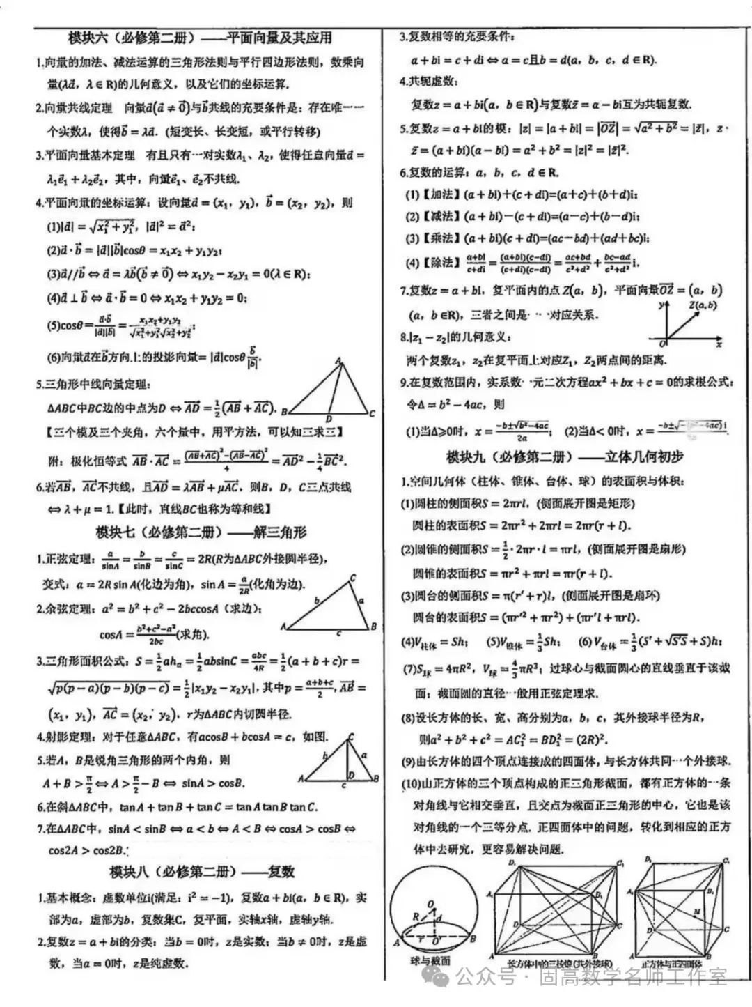 高考数学【精美排版】常用公式 第9张