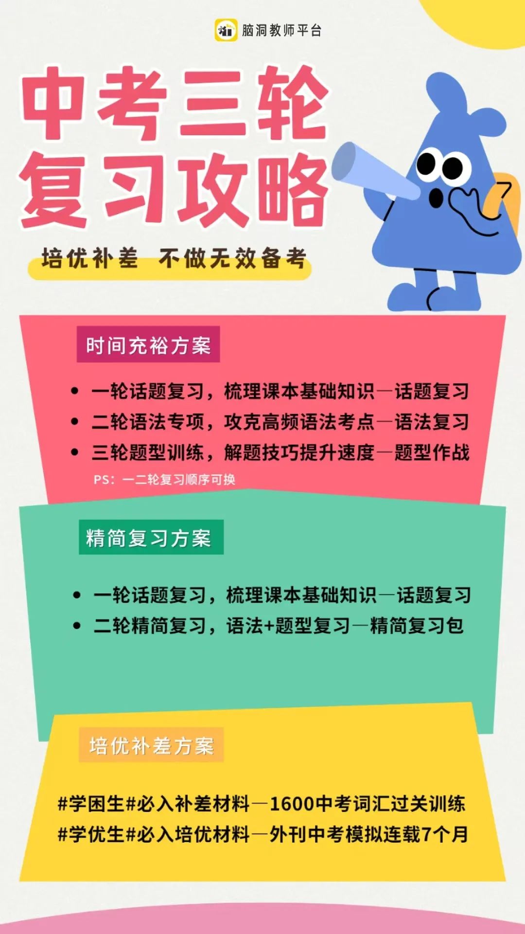 命题组老师推荐, 这样规划中考复习很高效 |中考123轮复习方案 第2张