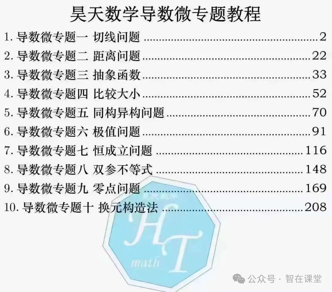 【高中数学】长沙高中名师胡昊天数学高考精品微课-导数视频及讲义 第6张