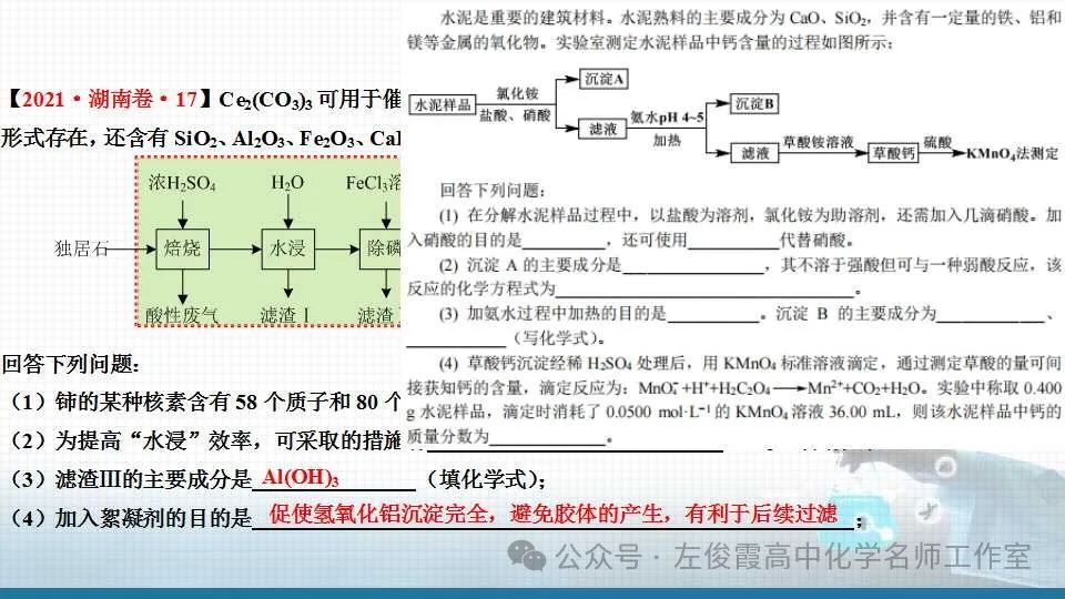 【精品课件系列】高考化学化工流程能力提升八 第17张