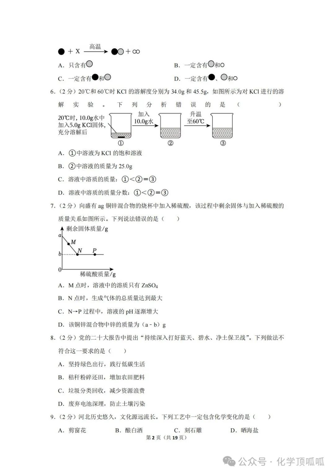 2023年河北省中考化学试卷 第2张