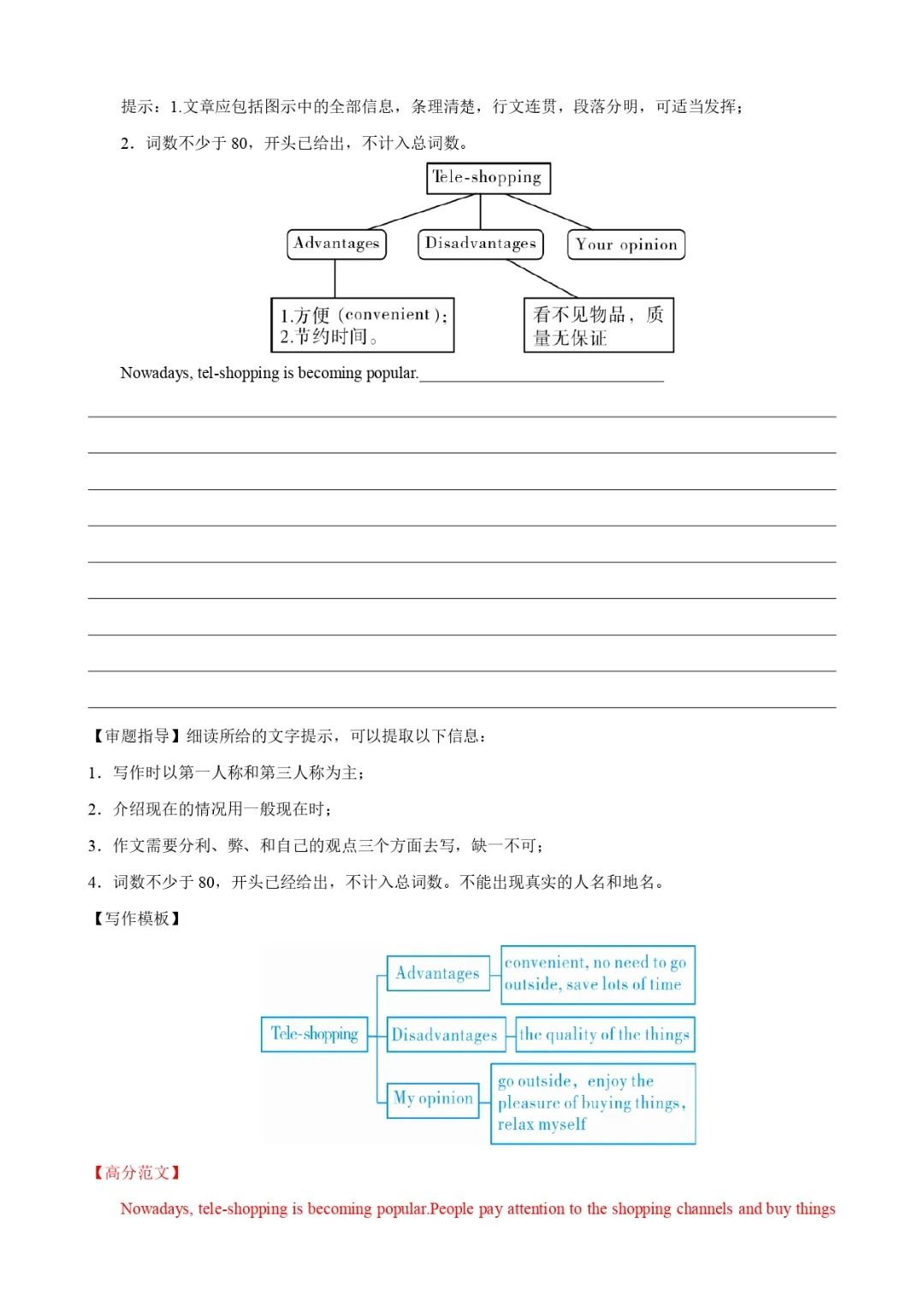 中考话题写作素材(词汇+句式+范文)十:购物 第3张