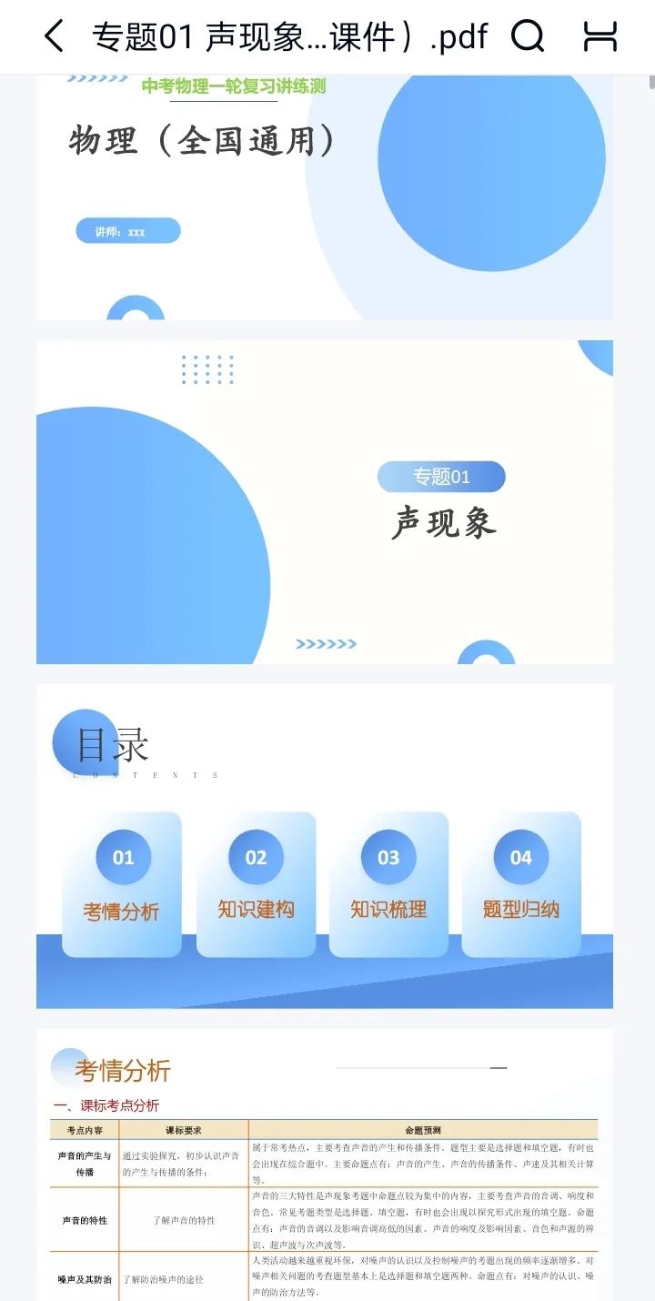 中考物理一轮复习讲练测-无水印PDF 第2张