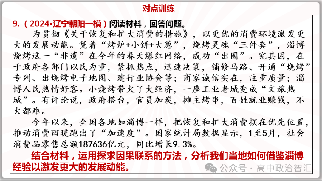 2024高考政治●时政热点专题十三 恢复扩大消费20条(课件+Word文档) 第21张