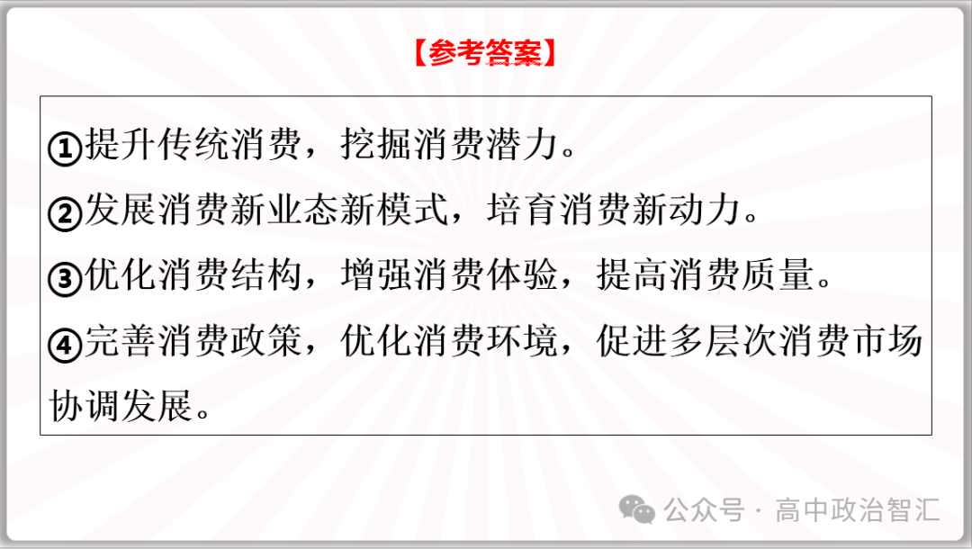 2024高考政治●时政热点专题十三 恢复扩大消费20条(课件+Word文档) 第17张