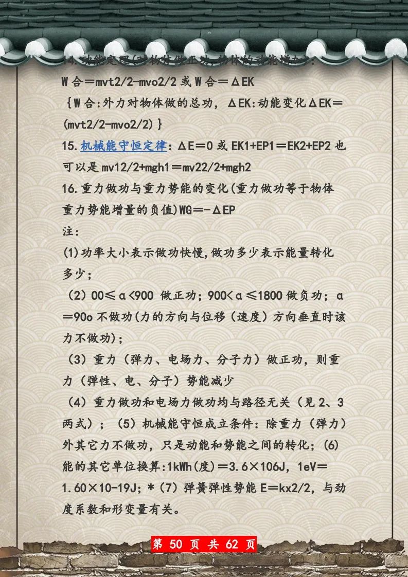 【高考物理】高考物理62页总复习知识网络一览表 第50张