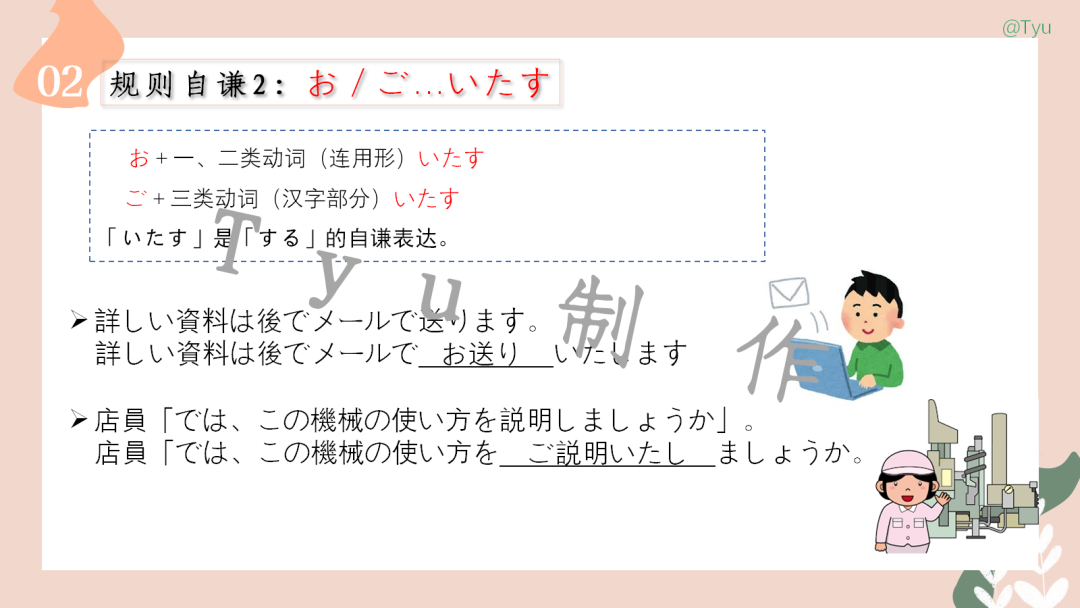 高考日语:敬语(尊他语、自谦语、郑重语)专题课件 第21张