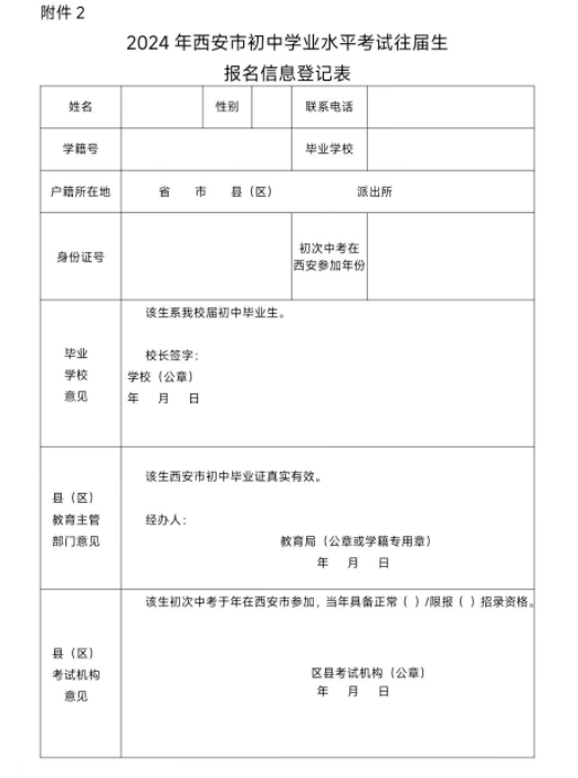 【中考】新城区/高新区/灞桥区/西咸新区2024年九年级区内户籍、市外学籍报名细则 第11张