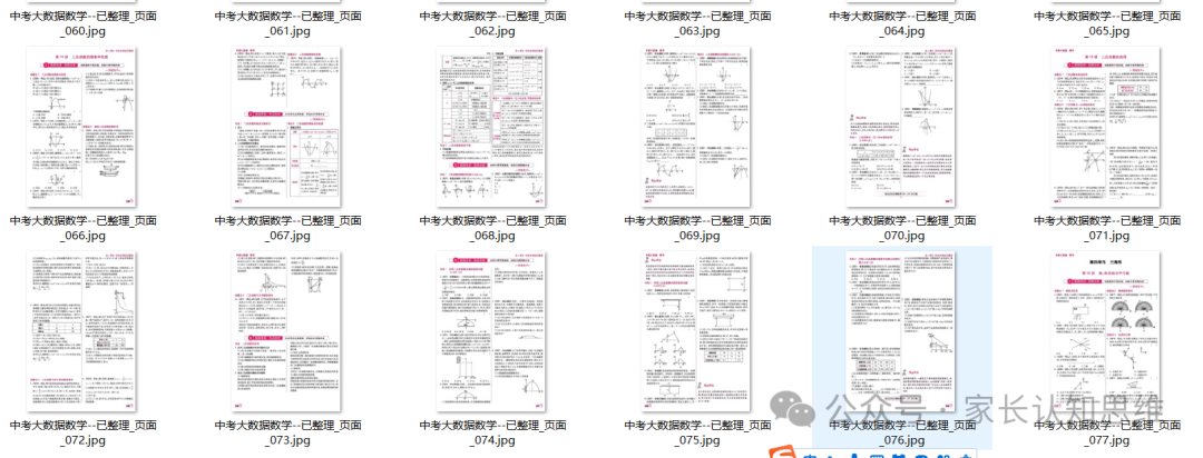 中考数学复习丨中考大数据,中科复习手册----可打印附答案 第3张