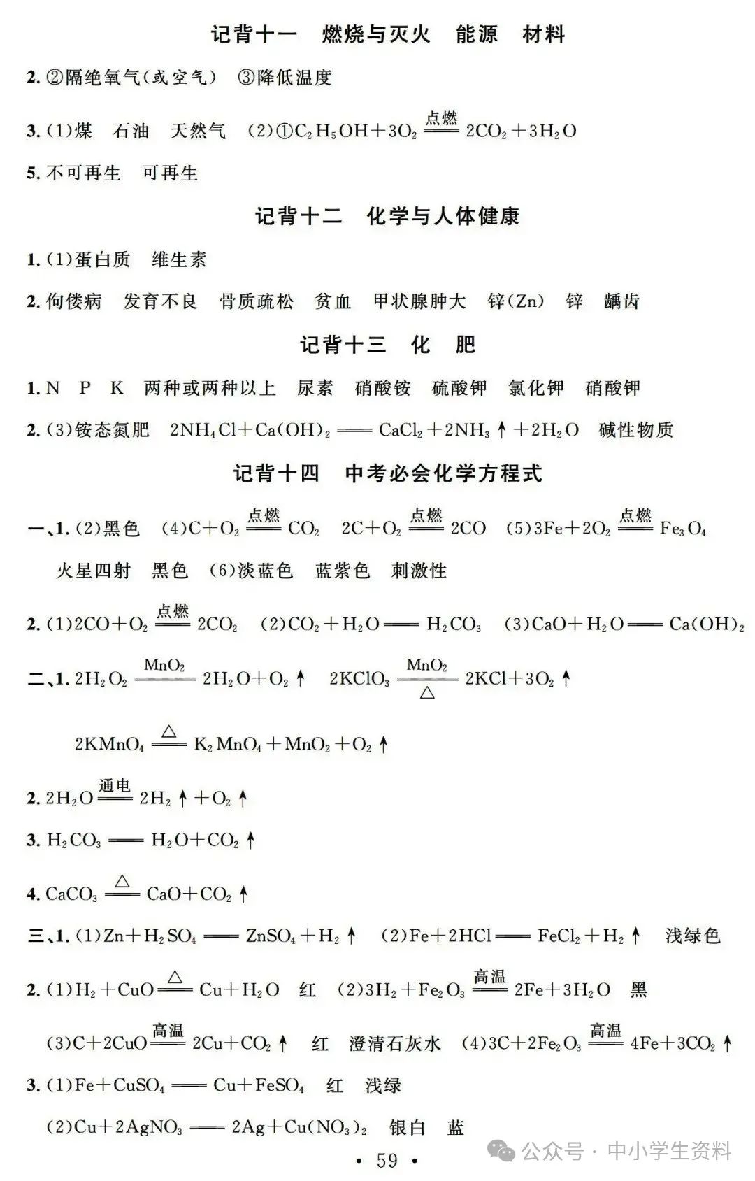 中考化学基础知识巩固 第59张