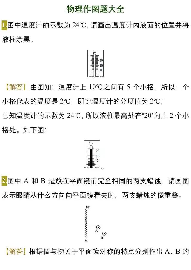 福利领取丨【初中物理】中考物理作图题专项练习,必看!!! 第2张