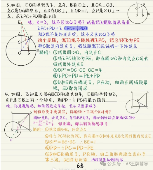 中考几何阿氏圆模型 第5张