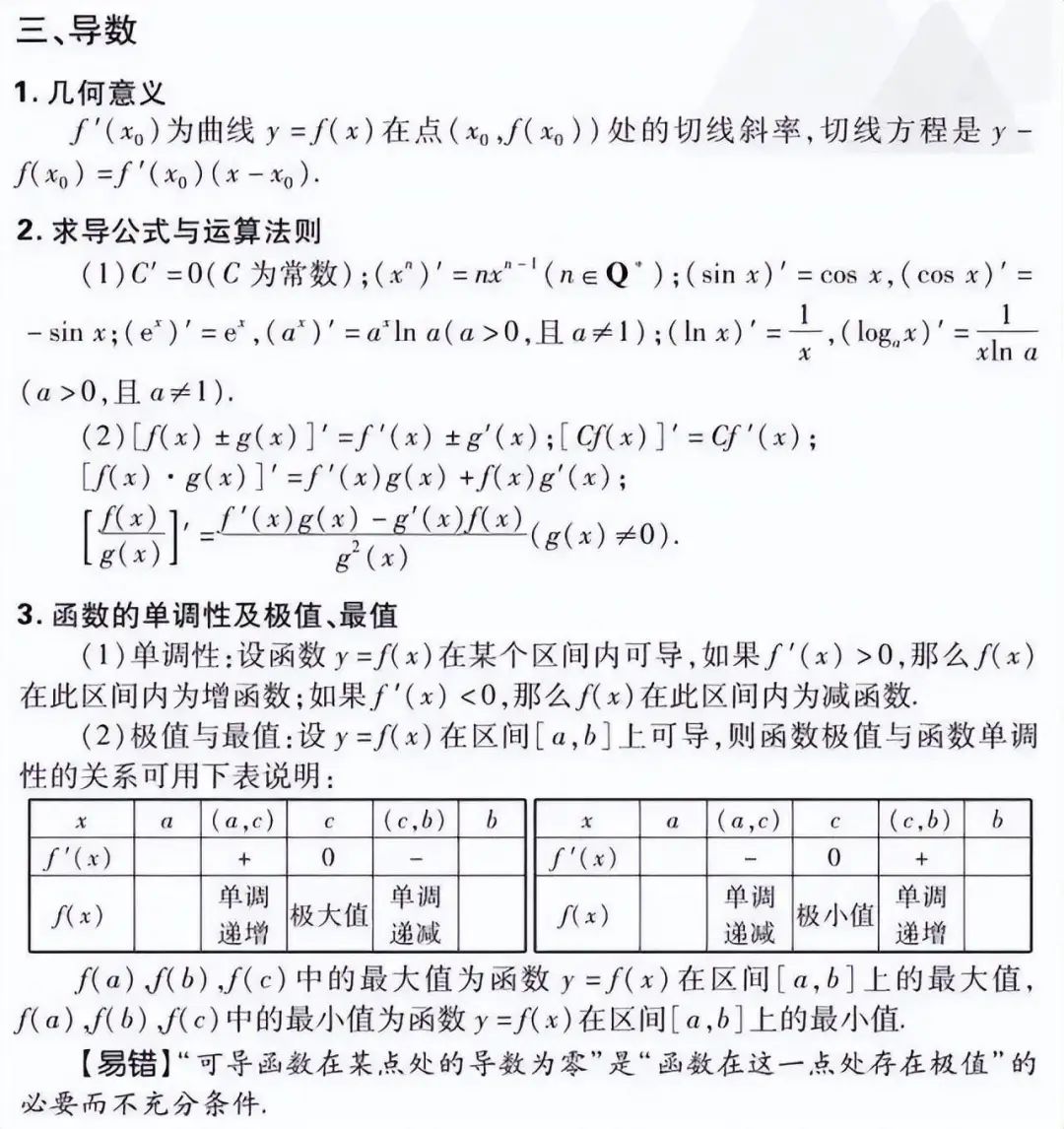 高考数学:文理科重点知识点汇总 第12张