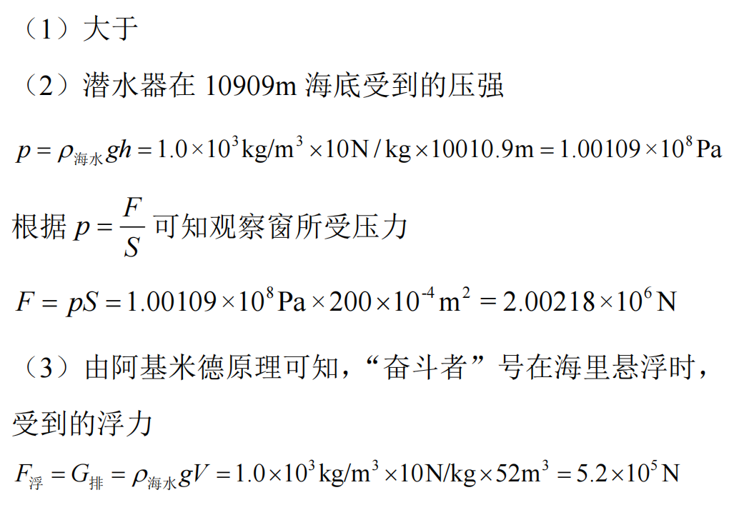 【冲刺中考】挑战中考物理“密度、压强、浮力”综合计算 第3张