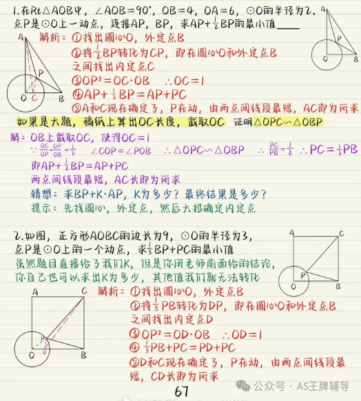 中考几何阿氏圆模型 第4张