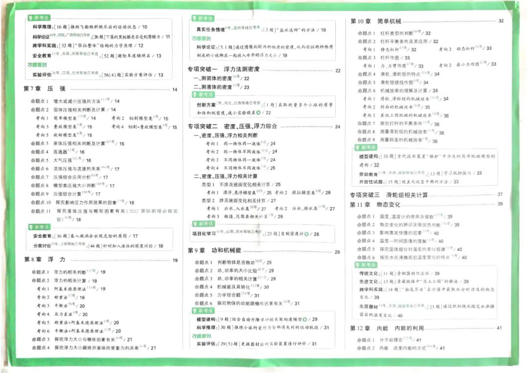 2024版万唯中考物理真题分类 第3张