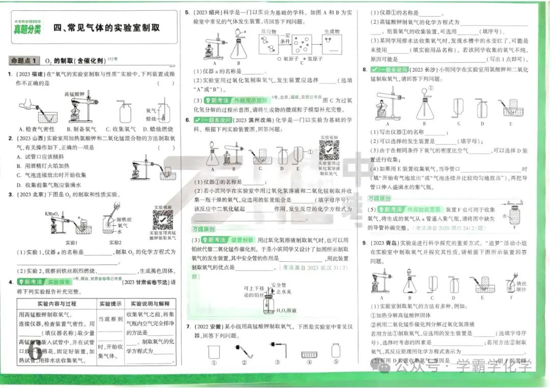 2024版万唯中考化学真题分类 第11张