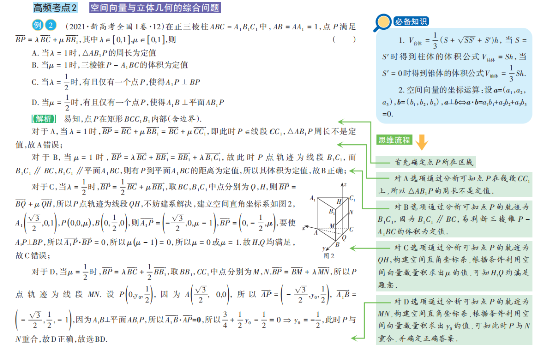 高考逆袭 难题篇 | 《立体几何》高频考点2:空间向量与立体几何 第2张