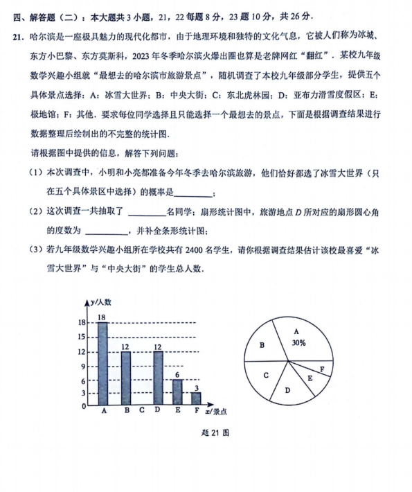 2024年广东南海区中考一模数学试题(含答案) 第6张