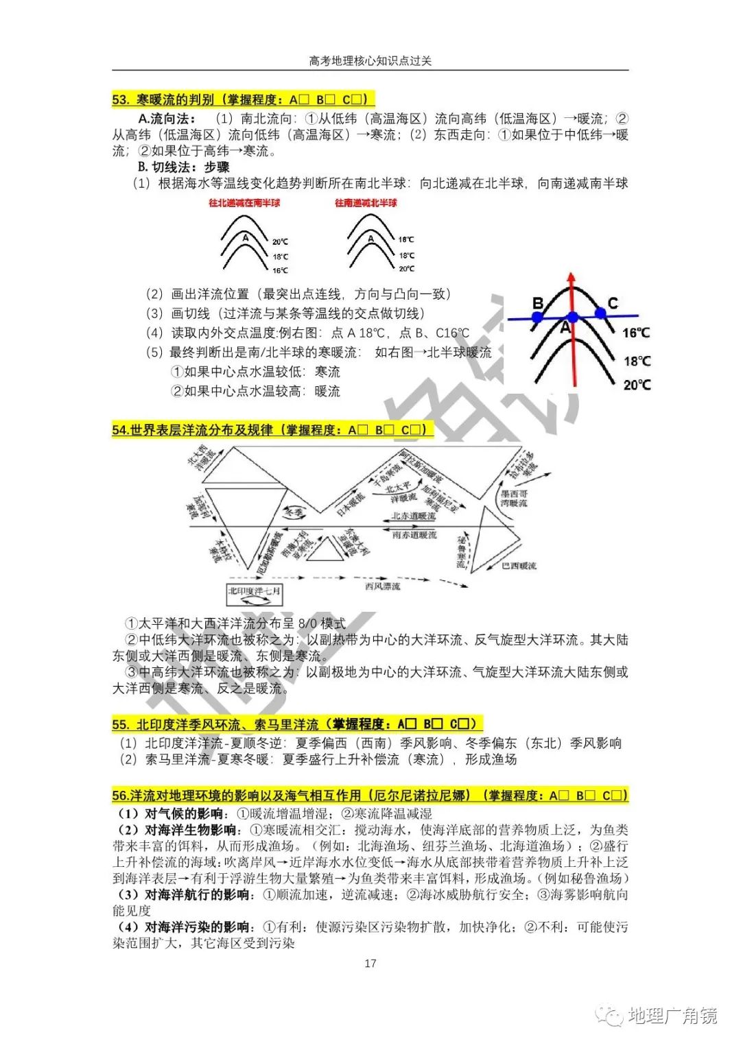 查缺补漏量化过关-《高三复习必备——高考地理核心考点过关手册(新课标版)》 第25张