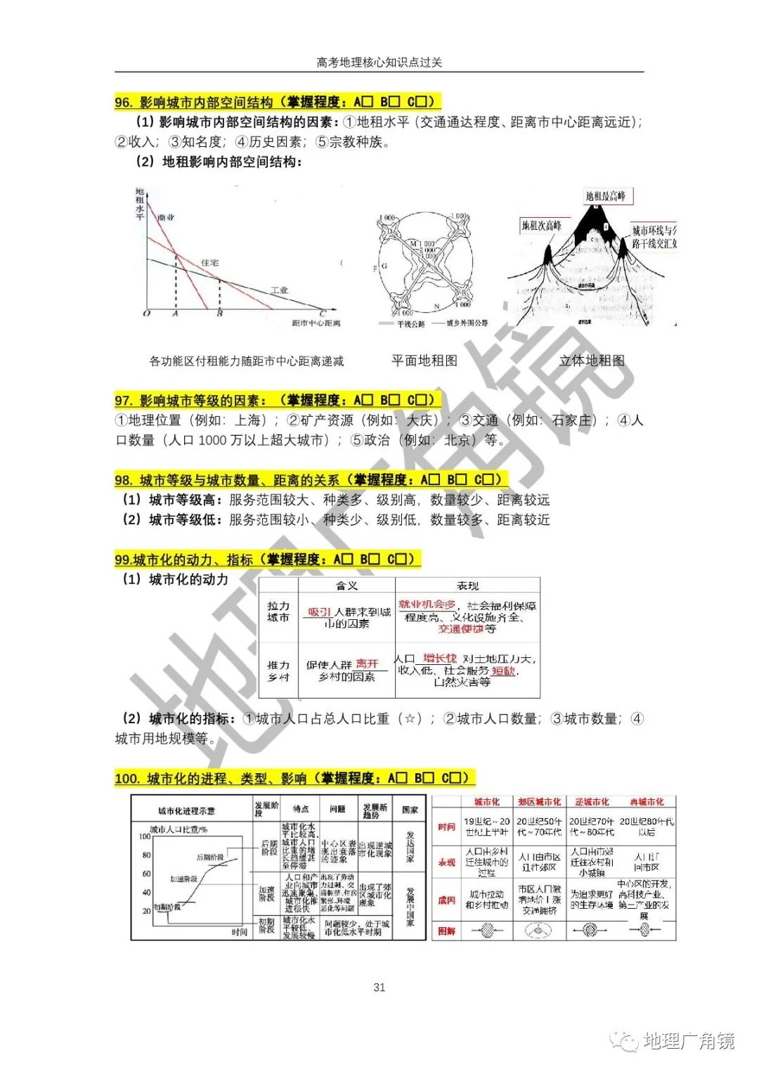 查缺补漏量化过关-《高三复习必备——高考地理核心考点过关手册(新课标版)》 第39张